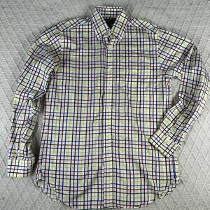 Brooks Brothers Shirt Mens S Country Club Egyptian Cotton Plaid Check Italy Usa